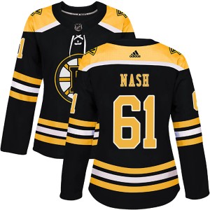 Women's Boston Bruins Rick Nash Adidas Authentic Home Jersey - Black