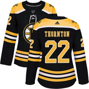 Women's Boston Bruins Shawn Thornton Adidas Authentic Home Jersey - Black