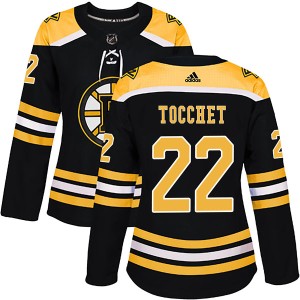 Women's Boston Bruins Rick Tocchet Adidas Authentic Home Jersey - Black