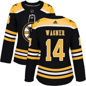 Women's Boston Bruins Chris Wagner Adidas Authentic Home Jersey - Black