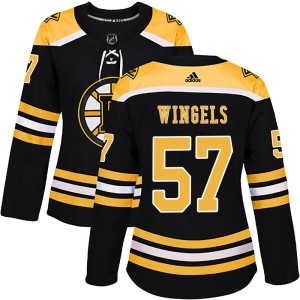 Women's Boston Bruins Tommy Wingels Adidas Authentic Home Jersey - Black