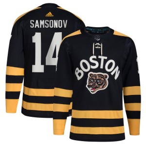 Youth Boston Bruins Sergei Samsonov Adidas Authentic 2023 Winter Classic Jersey - Black