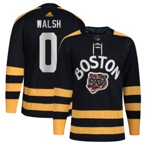 Youth Boston Bruins Reilly Walsh Adidas Authentic 2023 Winter Classic Jersey - Black