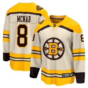 Men's Boston Bruins Peter Mcnab Fanatics Branded Premier Breakaway 100th Anniversary Jersey - Cream
