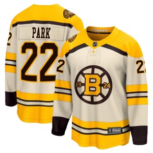 Men's Boston Bruins Brad Park Fanatics Branded Premier Breakaway 100th Anniversary Jersey - Cream