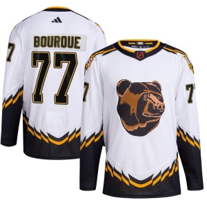 Men's Boston Bruins Ray Bourque Adidas Authentic Reverse Retro 2.0 Jersey - White