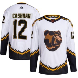 Men's Boston Bruins Wayne Cashman Adidas Authentic Reverse Retro 2.0 Jersey - White