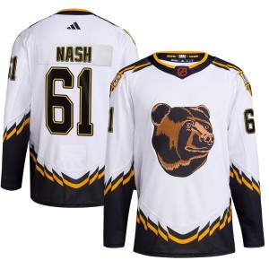 Men's Boston Bruins Rick Nash Adidas Authentic Reverse Retro 2.0 Jersey - White