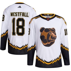 Men's Boston Bruins Ed Westfall Adidas Authentic Reverse Retro 2.0 Jersey - White