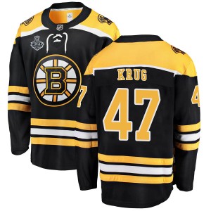 Men's Boston Bruins Torey Krug Fanatics Branded Breakaway Home 2019 Stanley Cup Final Bound Jersey - Black
