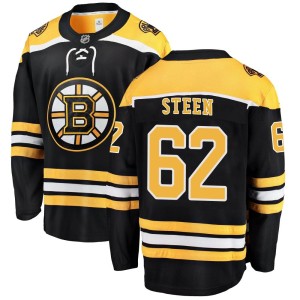 Youth Boston Bruins Oskar Steen Fanatics Branded Breakaway Home Jersey - Black