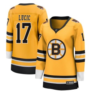 Women's Boston Bruins Milan Lucic Fanatics Branded Breakaway 2020/21 Special Edition Jersey - Gold