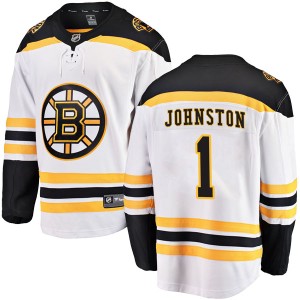 Men's Boston Bruins Eddie Johnston Fanatics Branded Breakaway Away Jersey - White