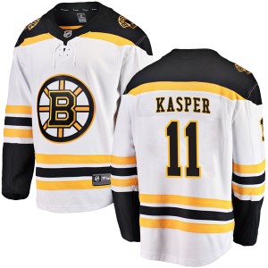 Men's Boston Bruins Steve Kasper Fanatics Branded Breakaway Away Jersey - White