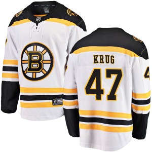 Men's Boston Bruins Torey Krug Fanatics Branded Breakaway Away Jersey - White