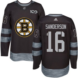 Men's Boston Bruins Derek Sanderson Adidas Authentic 1917-2017 100th Anniversary Jersey - Black