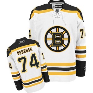 Men's Boston Bruins Jake DeBrusk Reebok Authentic Away Jersey - White
