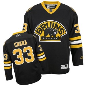 Men's Boston Bruins Zdeno Chara Reebok Authentic Third Jersey - Black