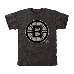 Men's Boston Bruins Rink Warrior Tri-Blend T-Shirt - Black