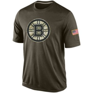 Men's Boston Bruins Nike Salute To Service KO Performance Dri-FIT T-Shirt - Olive