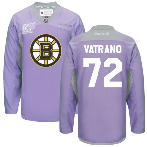 Men's Boston Bruins Frank Vatrano Reebok Replica 2016 Hockey Fights Cancer Practice Jersey - Purple