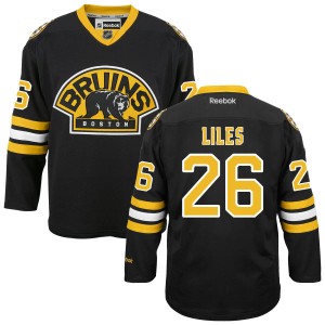 Men's Boston Bruins John-michael Liles Reebok Premier Alternate Jersey - - Black
