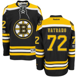 Men's Boston Bruins Frank Vatrano Reebok Premier Home Centennial Patch Jersey - Black