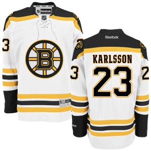 Men's Boston Bruins Jakob Forsbacka Karlsson Reebok Authentic Away Jersey - - White