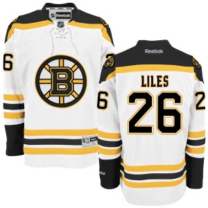 Men's Boston Bruins John-michael Liles Reebok Authentic Away Jersey - - White