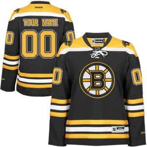 Women's Boston Bruins Custom Reebok Premier ized Home Jersey - Black