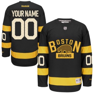 Youth Boston Bruins Custom Reebok Authentic ized 2016 Winter Classic Jersey - Black