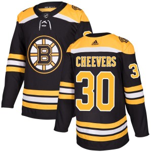 Men's Boston Bruins Gerry Cheevers Adidas Authentic Jersey - Black