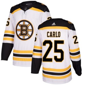Women's Boston Bruins Brandon Carlo Adidas Authentic Away Jersey - White