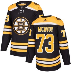 Youth Boston Bruins Charlie McAvoy Adidas Authentic Home Jersey - Black