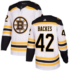 Youth Boston Bruins David Backes Adidas Authentic Away Jersey - White