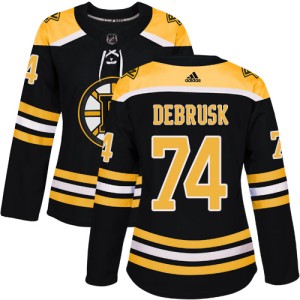 Women's Boston Bruins Jake DeBrusk Adidas Authentic Home Jersey - Black