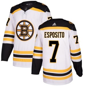 Women's Boston Bruins Phil Esposito Adidas Authentic Away Jersey - White