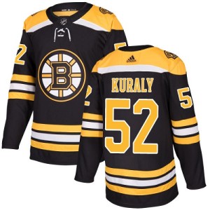 Youth Boston Bruins Sean Kuraly Adidas Authentic Home Jersey - Black