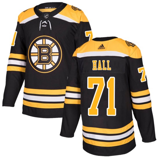 Men's Boston Bruins Taylor Hall Adidas Authentic Home Jersey - Black