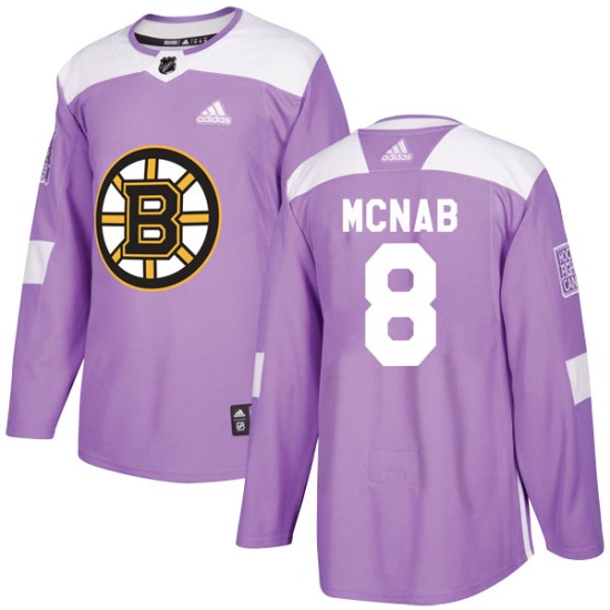 Youth Boston Bruins Peter Mcnab Adidas Authentic Fights Cancer Practice Jersey - Purple