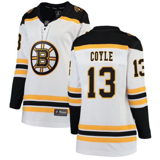 Women's Boston Bruins Charlie Coyle Fanatics Branded Breakaway Away Jersey - White
