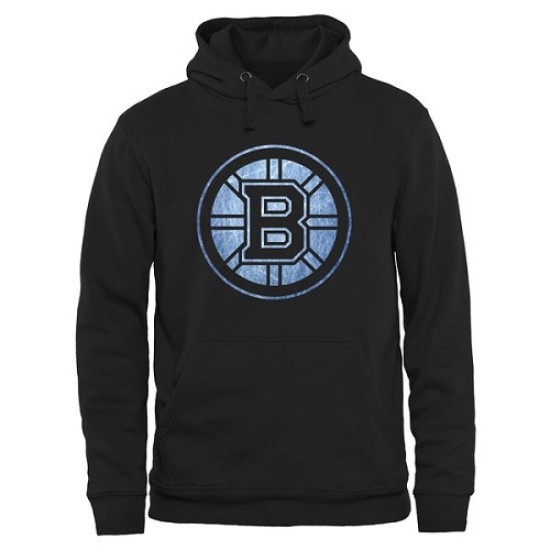 Men's Boston Bruins Rinkside Pond Hockey Pullover Hoodie - - Black