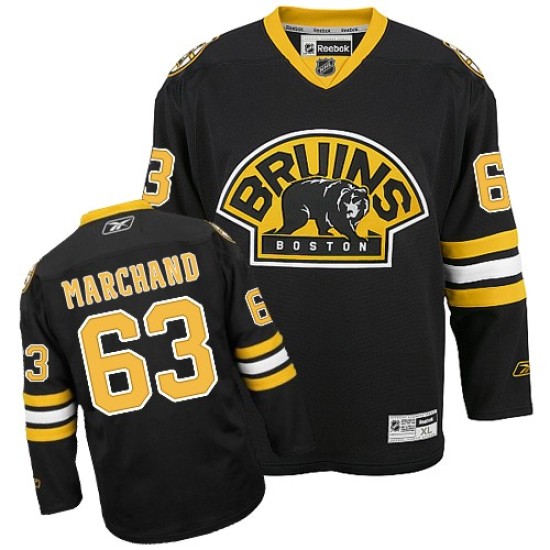 Men's Boston Bruins Brad Marchand Reebok Premier Third Jersey - Black